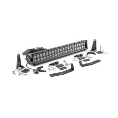 Rough Country LED Light Kit | Bumper Mount | 20" Black Dual Row | Nissan Titan XD (16-24)