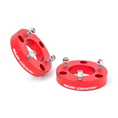 Rough Country 2 Inch Leveling Kit | Red Spacers | Nissan Titan 2WD/4WD (2004-2024)