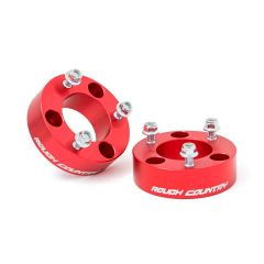 Rough Country 2.5 Inch Leveling Kit | Red Spacers | Nissan Frontier (05-26)/Xterra (05-15)