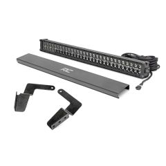 Rough Country LED Light Kit | Bumper Mount | 30" Black Dual Row | White DRL | Toyota FJ Cruiser (07-14)