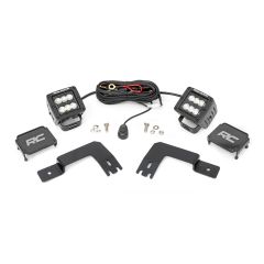 Rough Country LED Light | Under Bed Mount | 2" Black Pair | Flood | Polaris XPEDITION ADV 5