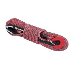 Rough Country Synthetic Rope | 3/8 Inch | 85 Ft | Red/Gray
