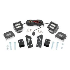 Rough Country LED Light Kit | "A" Pillar Mount | 2" Black Pair | Spot | Polaris RZR PRO XP