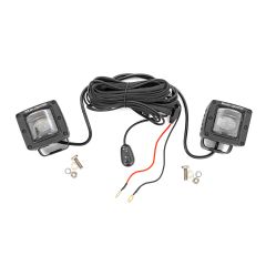 Rough Country 2 Inch Black Series LED Light Pods | SAE Fog | Yellow
