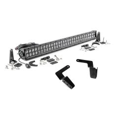 Rough Country LED Light Kit | Bumper Mount | 30" Black Dual Row | Toyota FJ Cruiser (07-14)