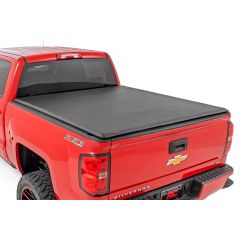 Rough Country Soft Roll Up Bed Cover | 6'7" Bed | Chevy/GMC 1500/2500HD/3500HD (14-19 & Classic)