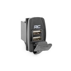 Rough Country USB Switch Insert | 2x1 with Logo | Blue Back Light