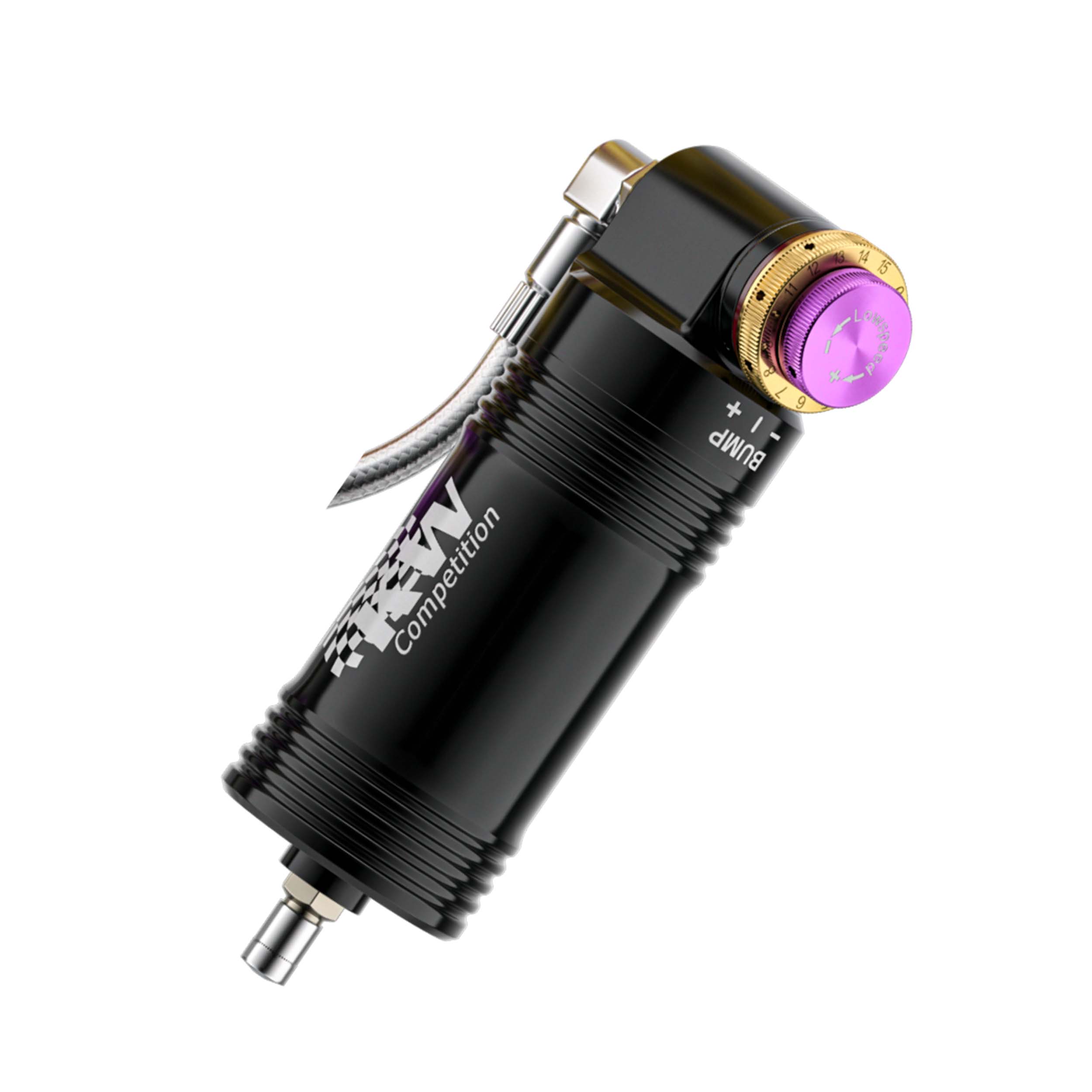The preconfigured low-speed compression valve allows adjustment with 18 clicks.